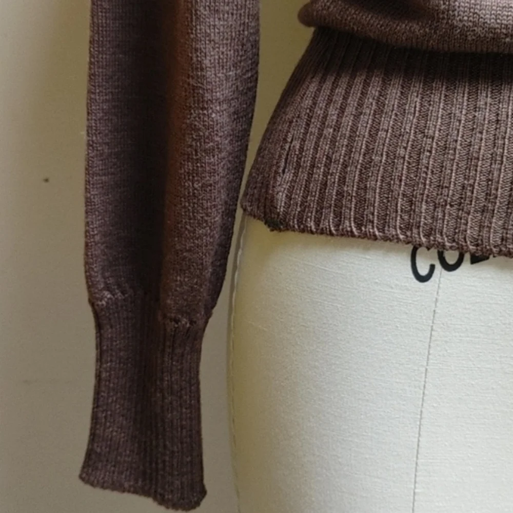Olive Drab Military Army 5 Button Pull-Over Sweater